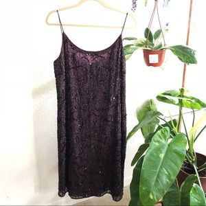 Vintage purple beaded dress